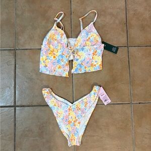 Target Floral Bikini Set - Yellow, Blue, Pink